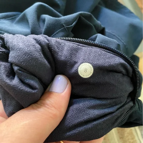 Lululemon True Navy Blue Pace Rival Mid Rise Skirt Skort 8 - Picture 10 of 15
